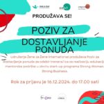 Obavijest o produženju roka Poziva za dostavljanje ponuda