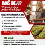 POZIV ZA UČEŠĆE – Poduzetnički program za žene – “Strong Woman, Strong Business”